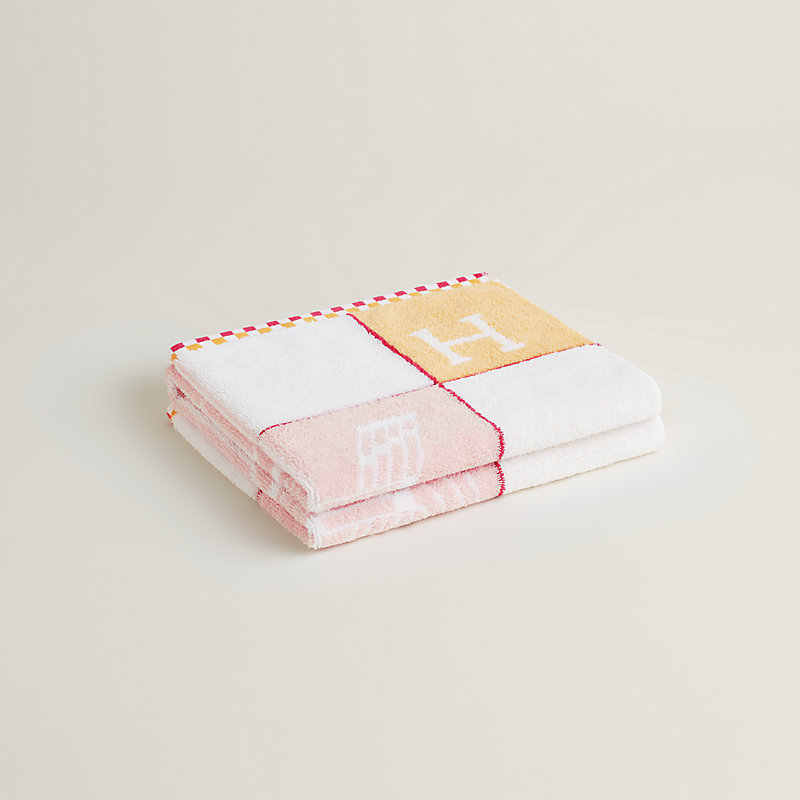 Animaux Nattes bath towel - Yellow | Hermès Canada